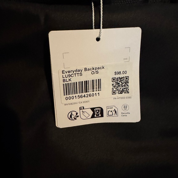 lululemon athletica Jet Black Backpack - Picture 4 of 5